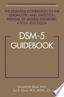 Book cover: DSM-5 guidebook : the essential companion to the diagnostic 