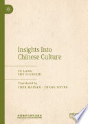 Cover: Insights into Chinese culture / Ye, Lang, 1938- author.