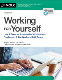 Cover: Working for yourself : law & taxes for independent contr