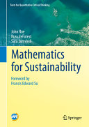 Cover: Mathematics for sustainability /