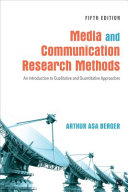 Cover: Media and communication research methods /